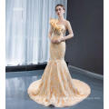 Jancember RSM66966 diseño de moda elegante mujer sirena vestido de noche de lentejuelas de lujo